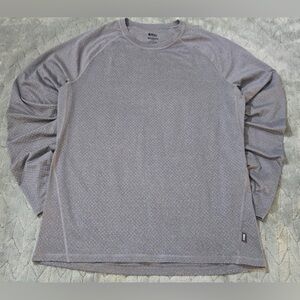 Rei Base Layer Shirt Long Sleeve Polyester Spandex Men’s Medium Gray